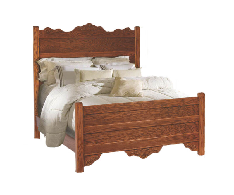 Amish Country Carved Bed