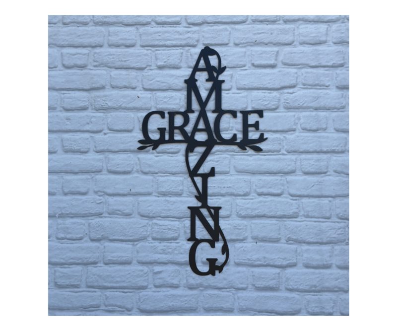Amazing Grace Cross Plaque