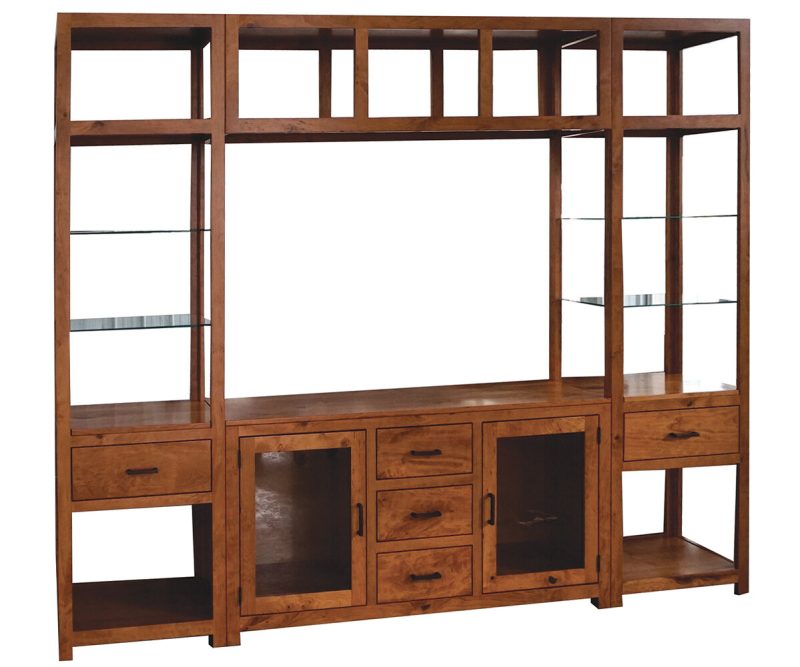 4 Piece Mid Century Entertainment Center