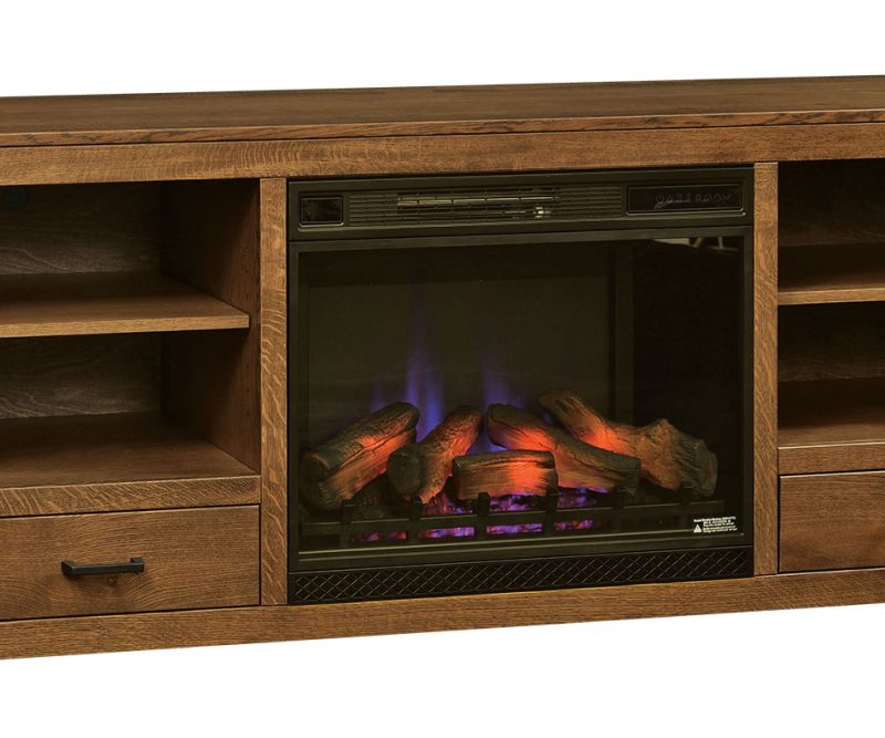 Brush Creek TV Stand with Fireplace