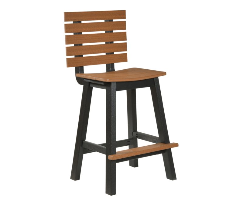 Pub Saddle Seat With Back And Footrest