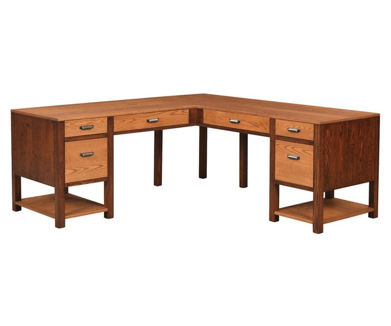 Wakefield L-Desk With Drawers