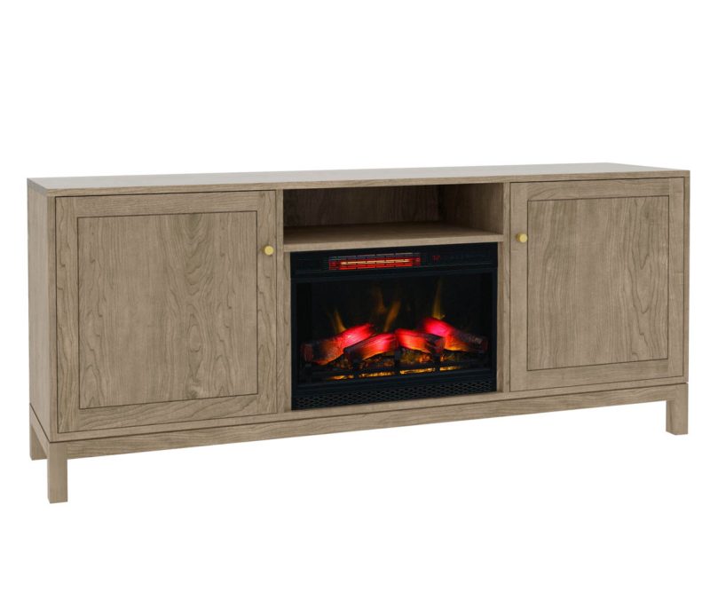 Manhattan Media Console with Fireplace