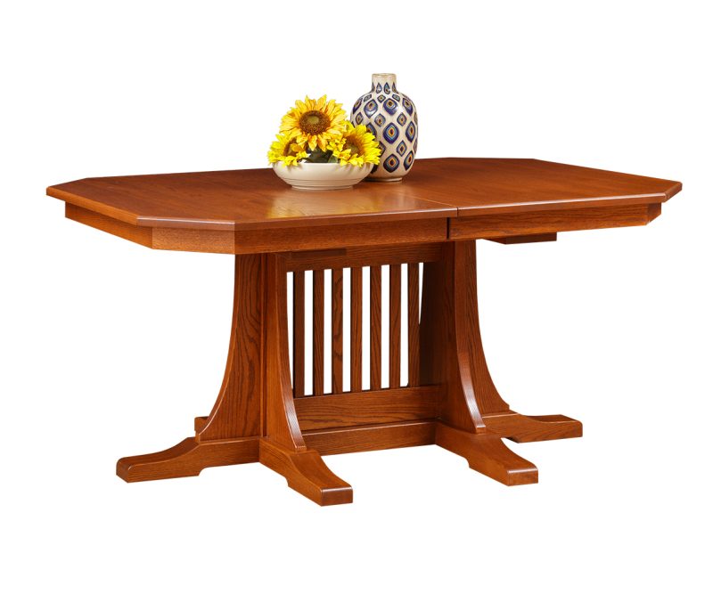 Mission Double Pedestal Table
