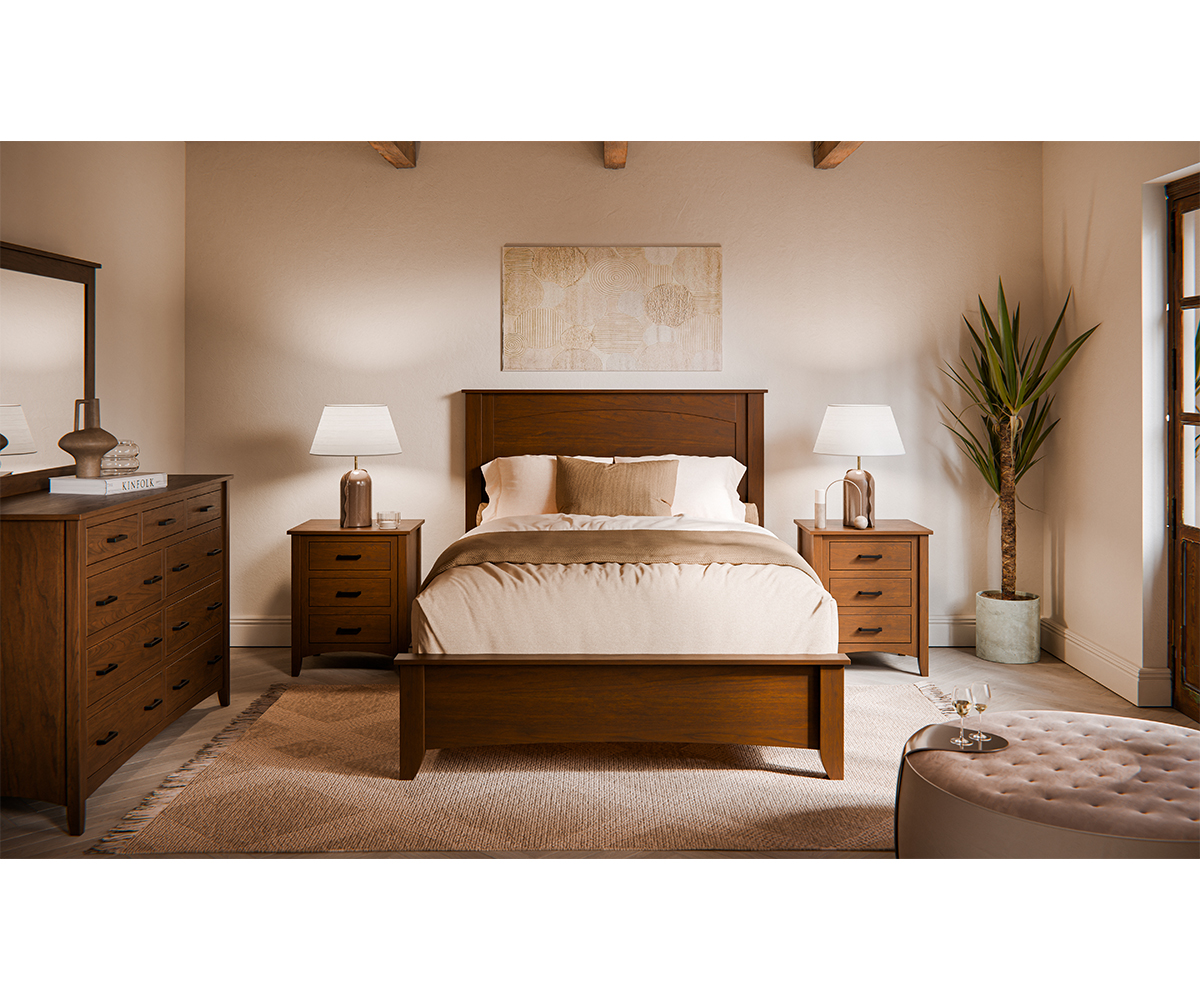 Jackson Arched Panel Bed With Low Footboard - Image 2