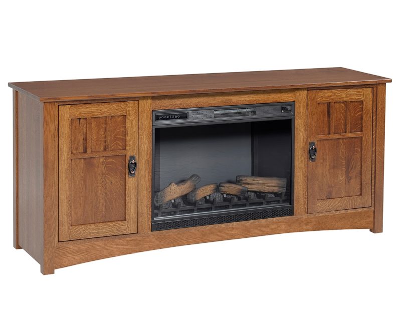 Liberty Mission TV Stand With Firebox
