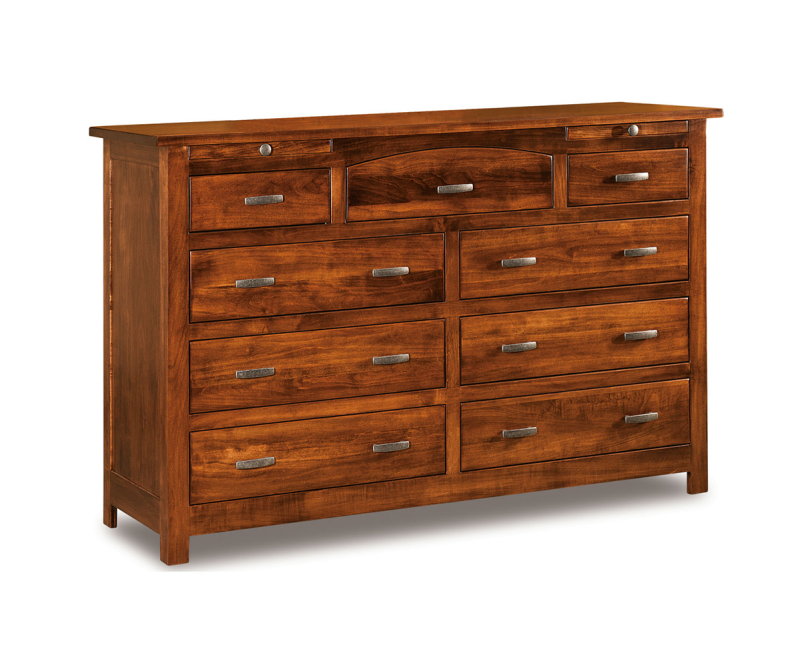 Flush Mission 9 Drawer Dresser With Jewelry Drawers