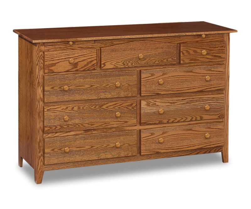 Shaker 9 Drawer Dresser With Jewelry Drawers