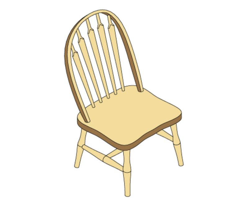 Arrow Back Child's Chair