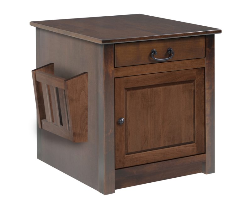 Berlin Enclosed End Table with Magazine Rack