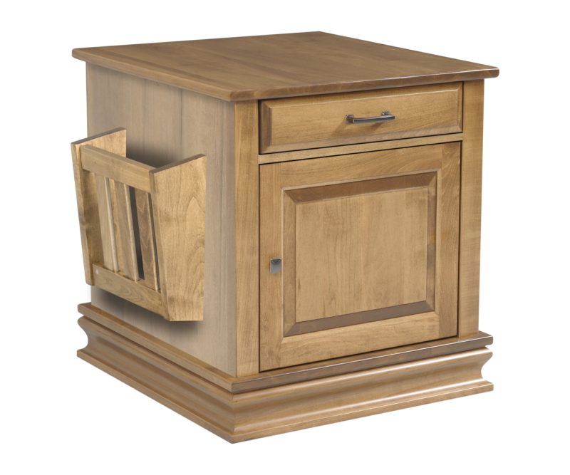 Burlington Enclosed End Table with Magazine Rack