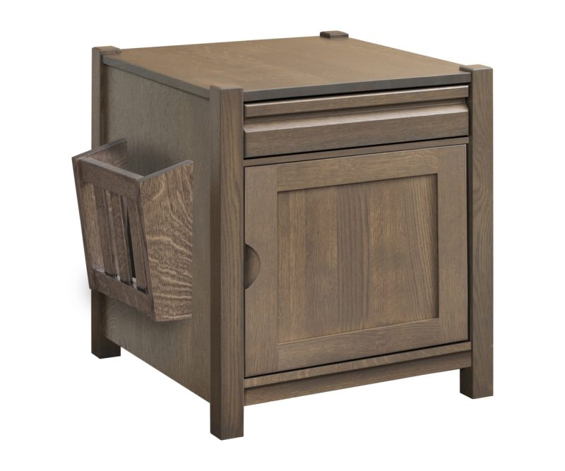 Fresno Enclosed End Table with Magazine Rack