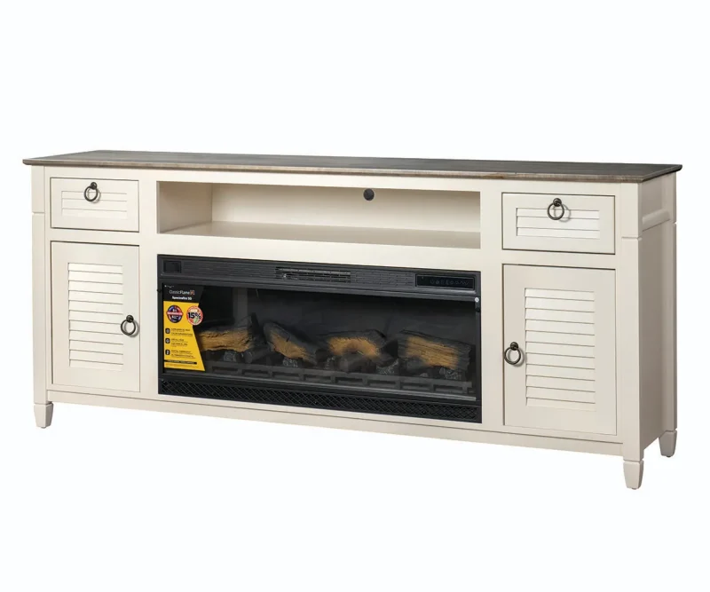 Aden Park TV Stand With Firebox