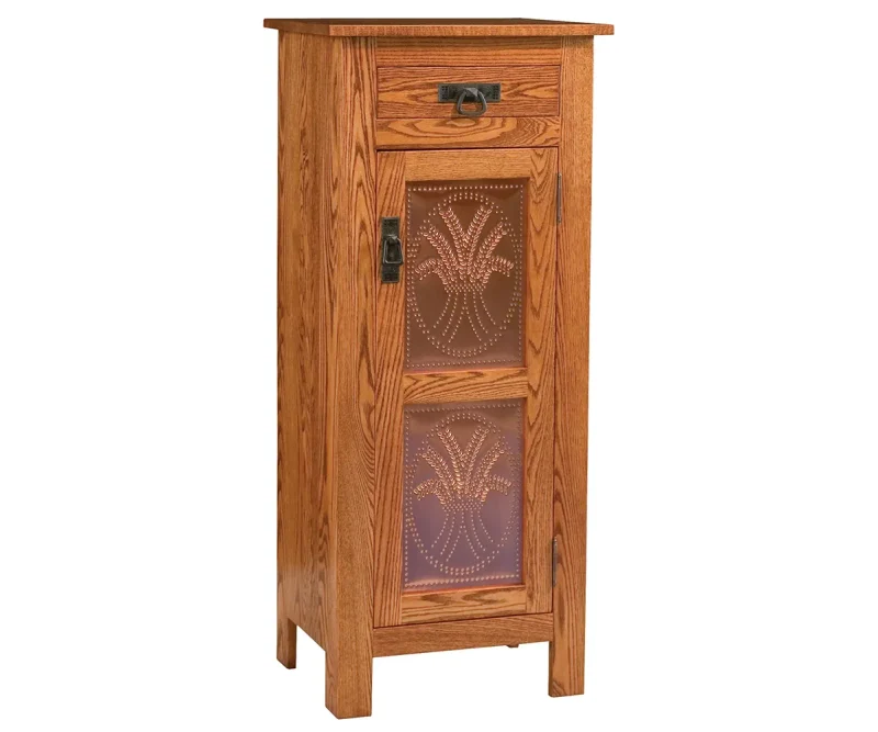 Mission Copper Panel Pie Safe With Drawer